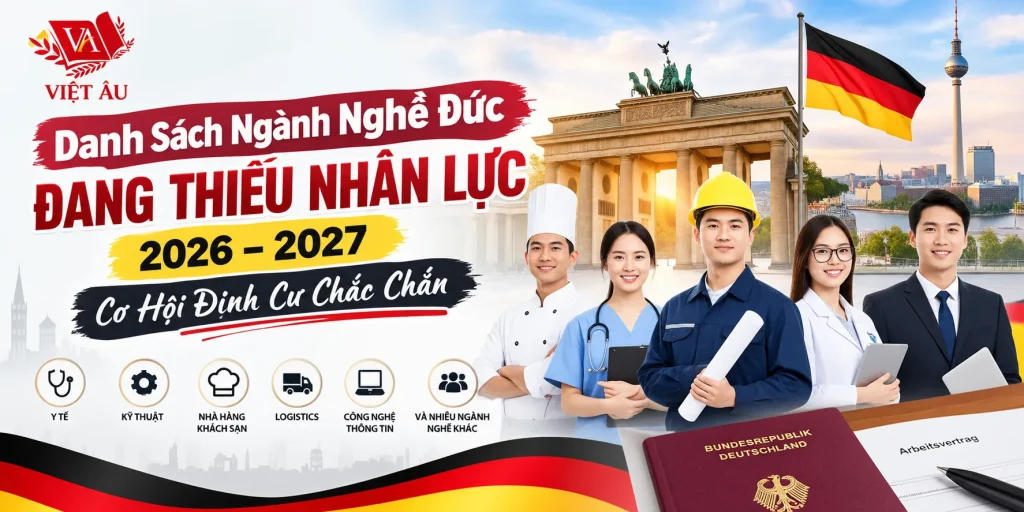 Danh Sách Ngành Nghề Đức Đang Thiếu Nhân Lực 2026–2027: Cơ Hội Định Cư Chắc Chắn